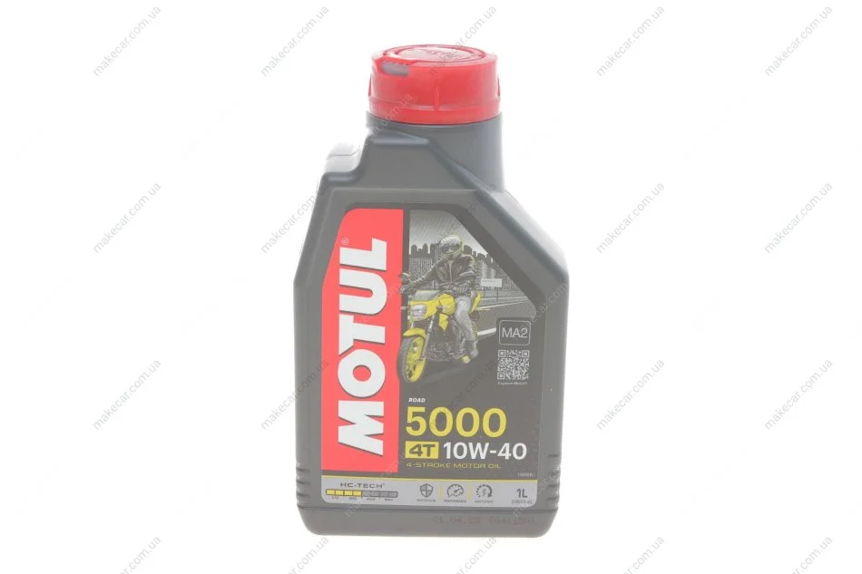 <strong>Олива для 4-х тактних двигунів напівсинтетичне 4T 5000 10W40 1L MOTUL 836911 (фото 1)</strong>