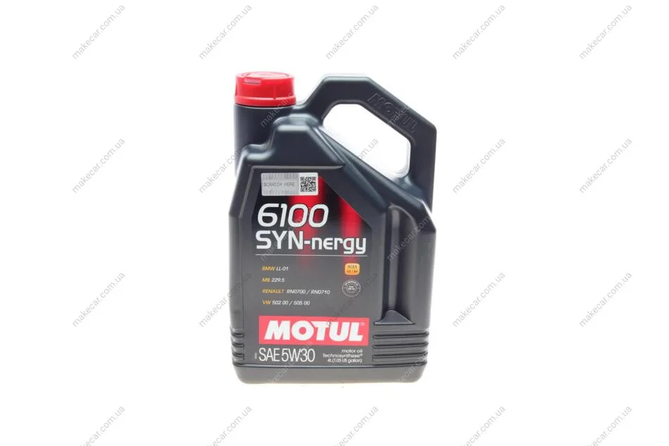 <strong>Моторна олива Motul 6100 SYN-nergy 5W-30 синтетична 4 л MOTUL 838350 (фото 1)</strong>