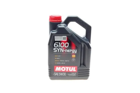 Моторна олива Motul 6100 SYN-nergy 5W-30 синтетична 4 л для MOTUL 838350 фото товару