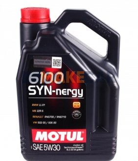 Моторное масло 6100 SYN-nergy 5W-30 синтетическое 5 л MOTUL 838351