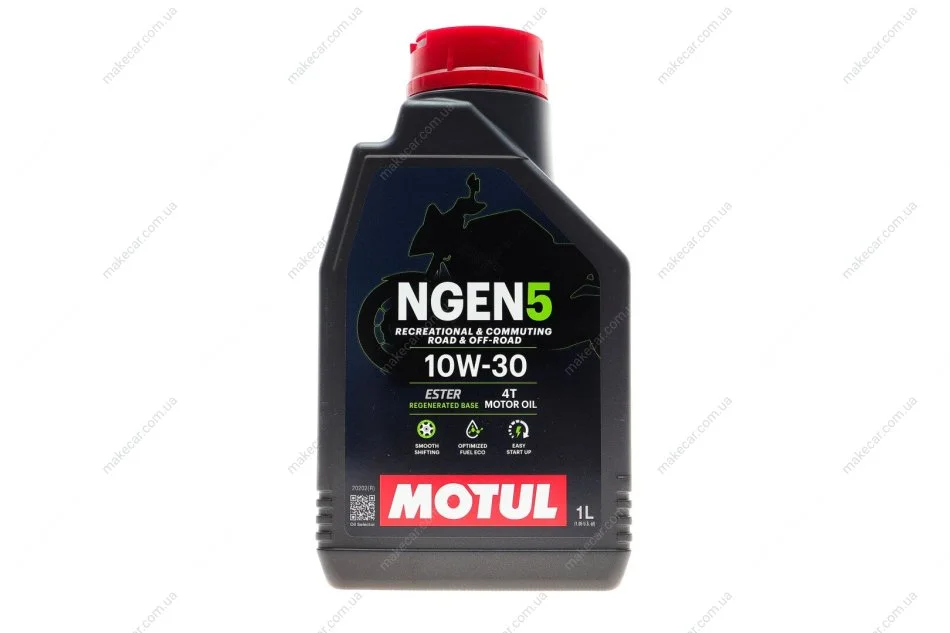 <strong>Олива для 4-х тактних двигунів синтетична естерова NGEN 5 10W30 4T 1L MOTUL 839001 (фото 1)</strong>