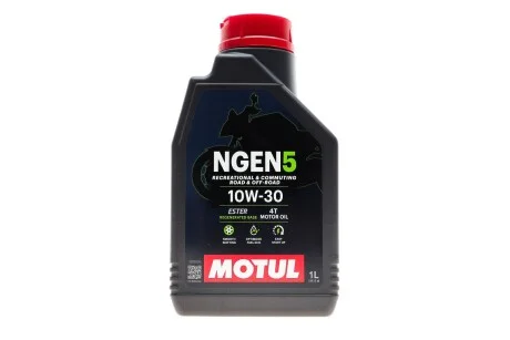 Олива для 4-х тактних двигунів синтетична естерова NGEN 5 10W30 4T 1L для MOTUL 839001 фото товару