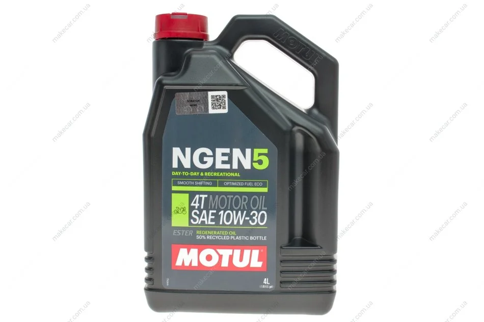 <strong>Олива для 4-х тактних двигунів синтетична естерова NGEN 5 10W30 4T 4L MOTUL 839041 (фото 1)</strong>