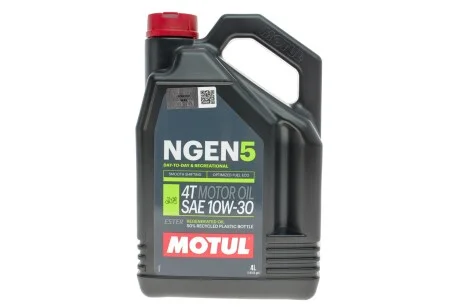 Олива для 4-х тактних двигунів синтетична естерова NGEN 5 10W30 4T 4L для MOTUL 839041 фото товару