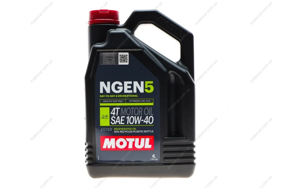 <strong>Олива для 4-х тактних двигунів синтетична естерова NGEN 5 10W40 4T 4L MOTUL 839141 (фото 1)</strong>