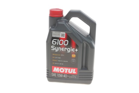 Моторное масло 6100 Synergie+ 10W-40 полусинтетическое 4 л MOTUL 839441 фото товара