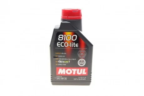 Моторна олива Motul 8100 Eco-Lite 5W-30 синтетична 1 л для MOTUL 839511 фото товару