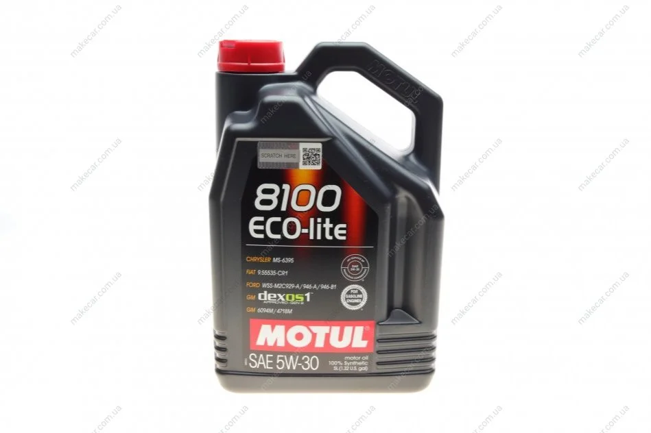 <strong>Моторна олива Motul 8100 Eco-Lite 5W-30 синтетична 5 л MOTUL 839551 (фото 1)</strong>