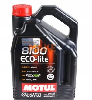Моторна олія 8100 Eco-Lite 5W-30 синтетична 4 л MOTUL 839554 (фото 1)