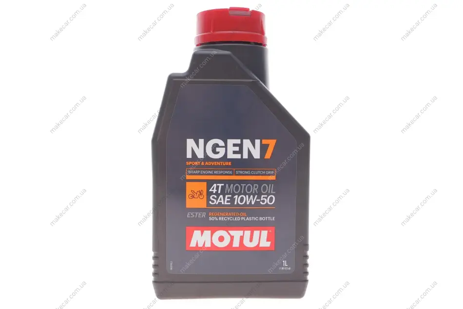 <strong>Олива для 4-х тактних двигунів синтетична естерова NGEN 7 10W50 4T 1L MOTUL 839701 (фото 1)</strong>