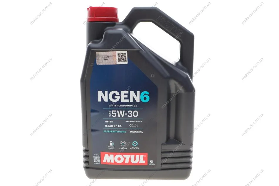 <strong>Олива моторна синтетична д/авто NGEN 6 5W30 5L MOTUL 839851 (фото 1)</strong>