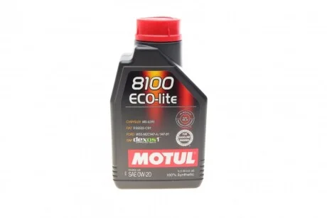 Моторна олива Motul 8100 Eco-Lite 0W-20 синтетична 1 л для MOTUL 841111 фото товару