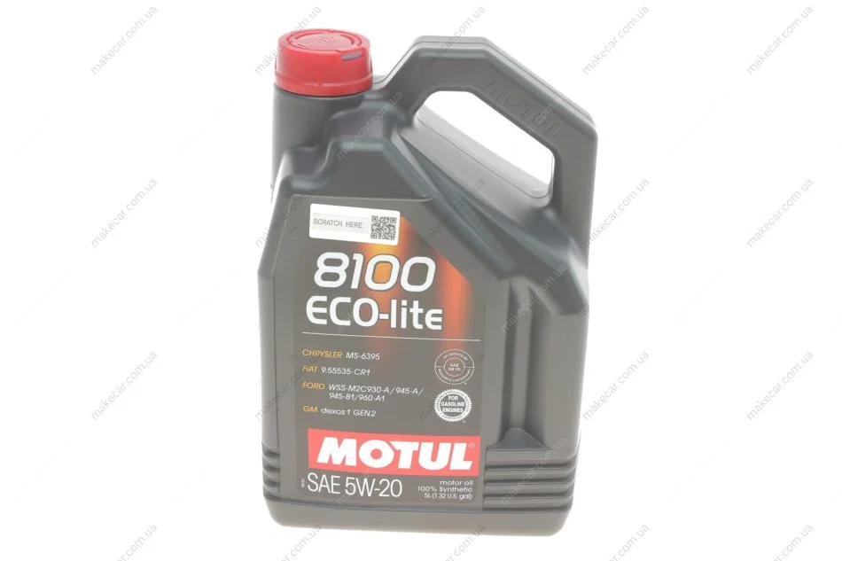 <strong>Моторна олива Motul 8100 Eco-Lite 5W-20 синтетична 5 л MOTUL 841451 (фото 1)</strong>