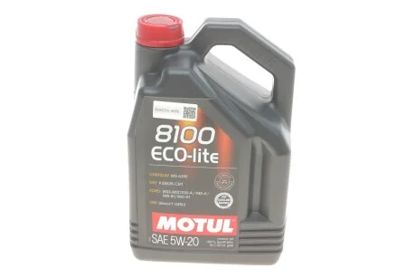 Моторна олива Motul 8100 Eco-Lite 5W-20 синтетична 5 л для MOTUL 841451 фото товару