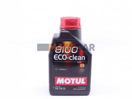 Моторна олія 8100 Eco-Clean 5W-30 синтетична 1 л MOTUL 841511 (фото 1)