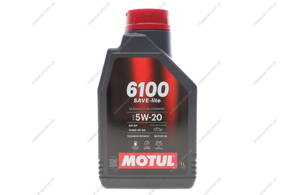 <strong>Олива моторна Technosynthese д/авто 6100 Save-lite SAE 5W20 (1L) MOTUL 842111 (фото 1)</strong>