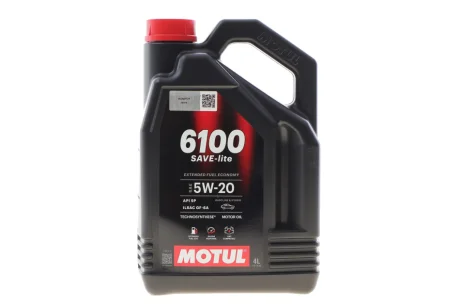 Олива моторна Technosynthese д/авто 6100 Save-lite 5W20 4L для MOTUL 842150 фото товару