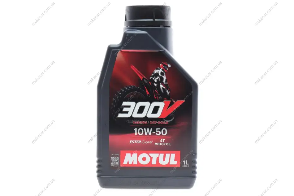 <strong>Олива для 4-х тактних двигунів 100% синтетична естерова 4T 300V FL Off Road 10W50 1L MOTUL 847711 (фото 1)</strong>