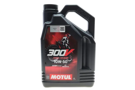Олива для 4-х тактних двигунів 100% синтетична естерова 300V Off Road 10W50 4L для MOTUL 847741 фото товару