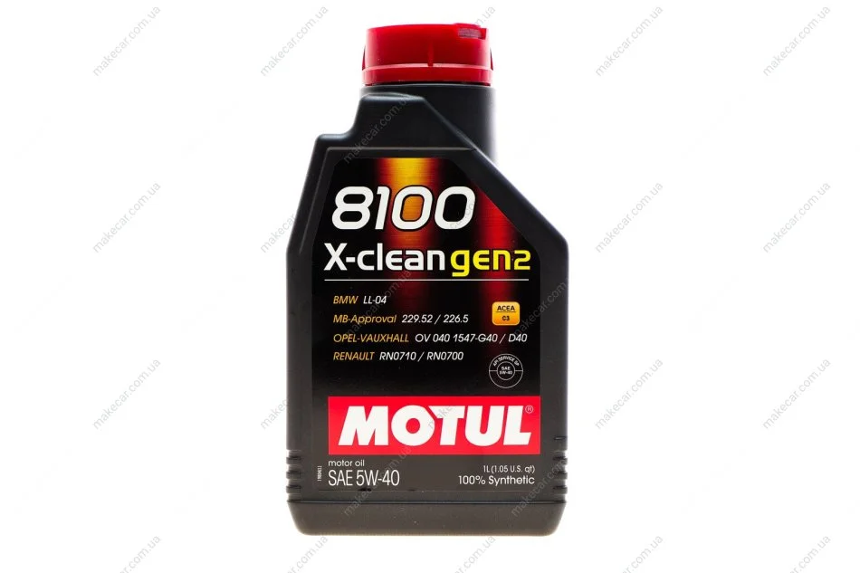 <strong>Моторна олива Motul 8100 X-Clean gen2 5W-40 синтетична 1 л MOTUL 854111 (фото 1)</strong>