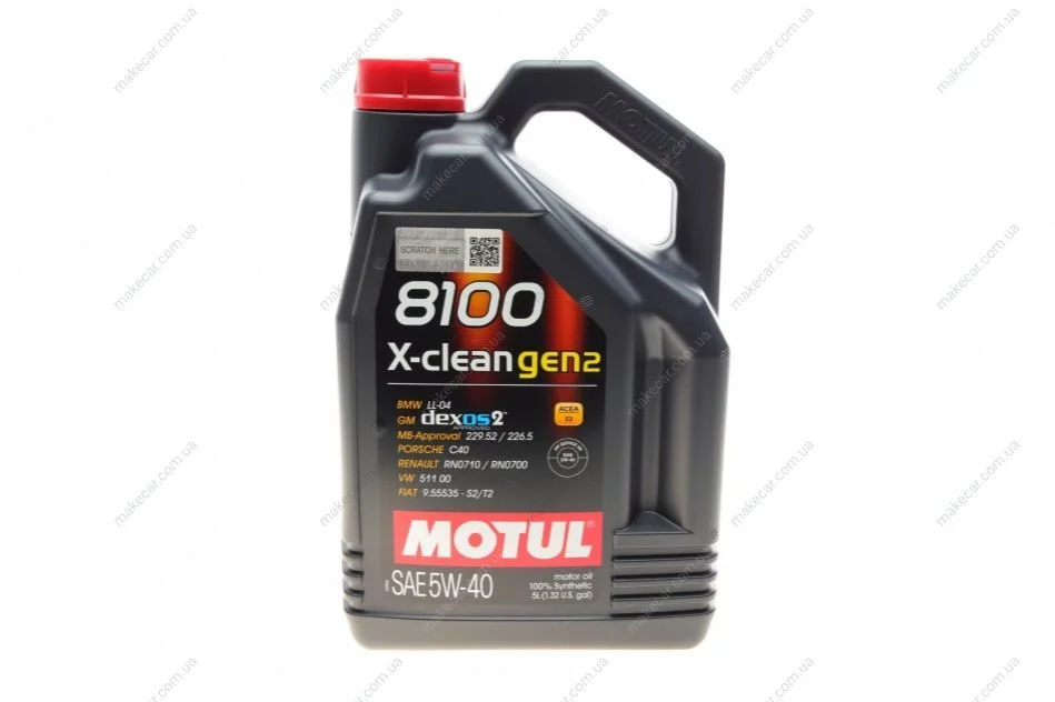 <strong>Моторна олива Motul 8100 X-Clean 5W-40 синтетична 5 л MOTUL 854151 (фото 1)</strong>