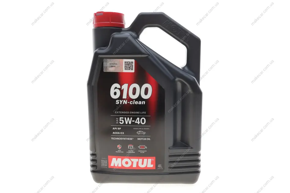 <strong>Олива моторна Technosynthese д/авто 6100 Syn-clean 5W40 4L MOTUL 854350 (фото 1)</strong>