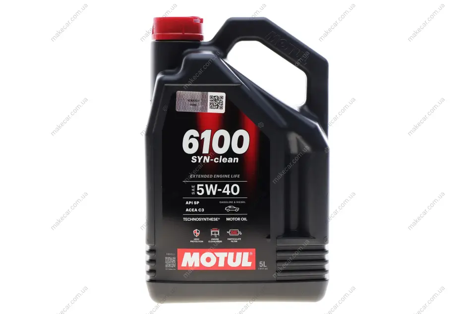 <strong>Олива моторна Technosynthese д/авто 6100 Syn-clean 5W40 5L MOTUL 854351 (фото 1)</strong>