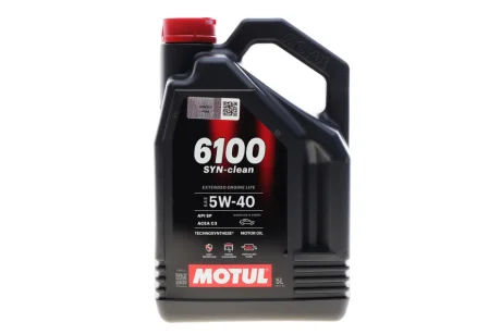 Олива моторна Technosynthese д/авто 6100 Syn-clean 5W40 5L для MOTUL 854351 фото товару