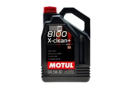 Моторна олива Motul 8100 X-Clean+ 5W-30 синтетична 5 л для MOTUL 854751 фото товару