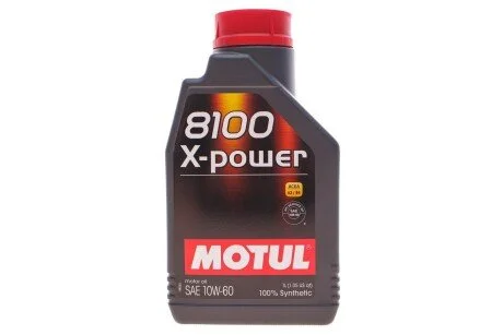Моторна олива Motul 8100 X-Power 10W-60 синтетична 1 л для MOTUL 854811 фото товару