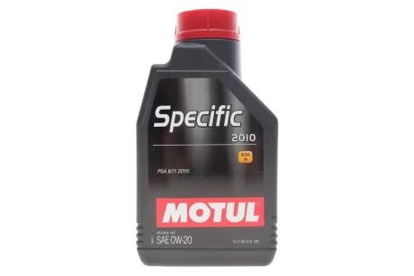 Олива моторна 100% синтетична д/авто /Specific 2010 SAE 0W20 (1L)/112767 для MOTUL 867611 фото товару