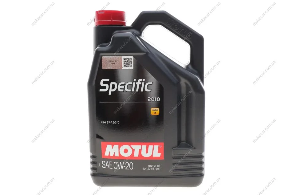 <strong>Олива моторна 100% синтетична д/авто /Specific 2010 SAE 0W20 (5L)/112791 MOTUL 867651 (фото 1)</strong>