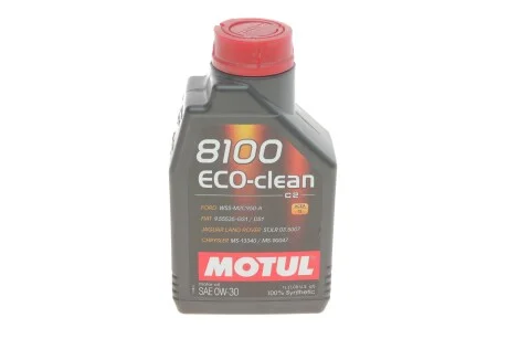 Моторна олива Motul 8100 Eco-Clean 0W-30 синтетична 1 л для MOTUL 868011 фото товару