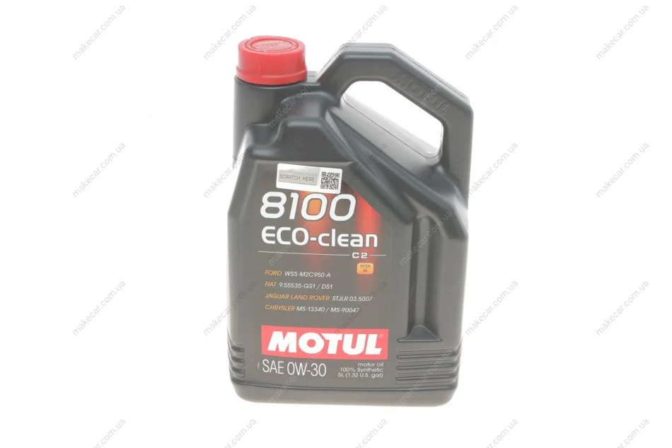 <strong>Моторна олива Motul 8100 Eco-Clean 0W-30 синтетична 5 л MOTUL 868051 (фото 1)</strong>