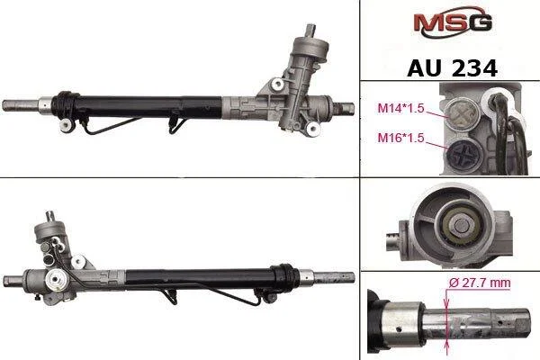 <strong>Рульова рейка з ГУР нова Audi A4 04-08, Audi A4 00-06 MSG AU234 (фото 1)</strong>