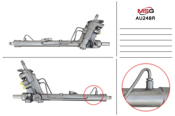 <strong>Рульова рейка з ГУР відновлена VW Polo 02-09, Skoda Fabia I 99-07, SEAT Cordoba 02-09 MSG AU248R (фото 1)</strong>