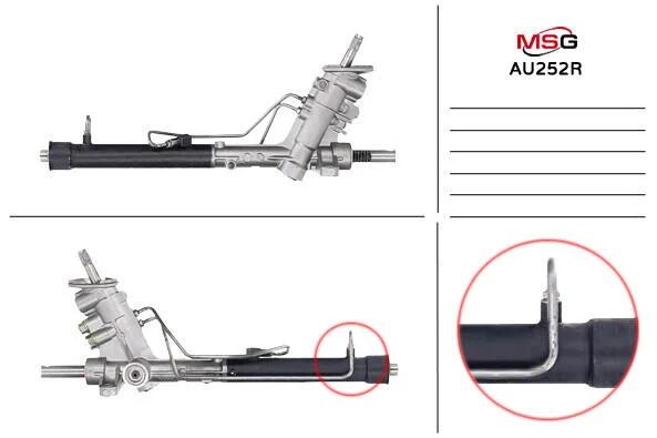<strong>Рульова рейка з ГУР відновлена Audi A2 00-05 MSG AU252R (фото 1)</strong>