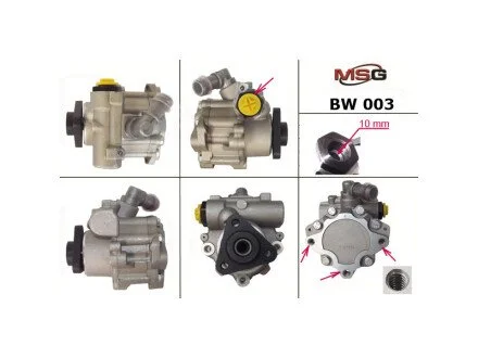 Насос ГУР новий BMW 5 E60-61 03-10, BMW 5 E39 97-04, BMW 3 E46 99-05 для BMW MSG BW 003 фото товару