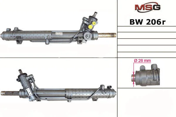 <strong>Рульова рейка з ГУР відновлена BMW 3 E46 99-05 MSG BW206R (фото 1)</strong>