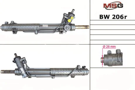 Рульова рейка з ГУР відновлена BMW 3 E46 99-05 для BMW MSG BW206R фото товара