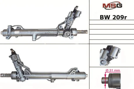 Рульова рейка з ГУР відновлена BMW 7 E65-68 01-08 для BMW MSG BW209R фото товару