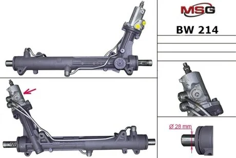 Рульова рейка з ГУР нова BMW 6 E63-64 04-11, BMW 5 E60-61 03-10 для BMW MSG BW214 фото товара