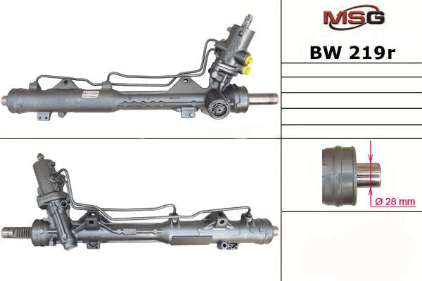 <strong>Рульова рейка з ГУР відновлена BMW 1 E81-88 04-11, BMW 3 E90-93 05-12 MSG BW219R (фото 1)</strong>