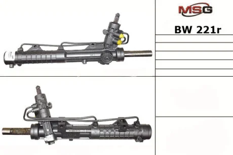 Рульова рейка з ГУР відновлена BMW Z3 95-02, BMW 3 E36 93-99, BMW 3 E46 99-05 для BMW MSG BW221R фото товара
