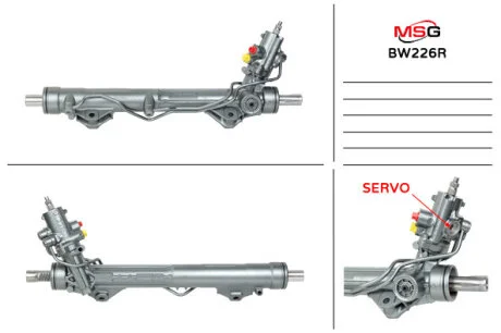 Рульова рейка з ГУР відновлена BMW 5 E60-61 03-10 для MSG BW226R фото товару