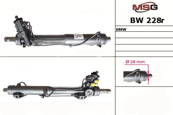 <strong>Рульова рейка з ГУР відновлена BMW X1 E84 09-15, BMW 3 E90-93 05-12 MSG BW228R (фото 1)</strong>