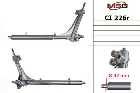 Рульова рейка з ГУР відновлена Fiat Ducato 06-14, Peugeot Boxer 06-14, Citroen Jumper 06-14 для MSG CI226R фото товару