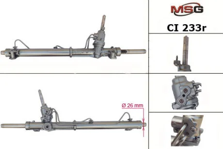 Рульова рейка з ГУР відновлена Peugeot 508 10-18, Citroen C5 08-19 для Citroen MSG CI233R фото товара