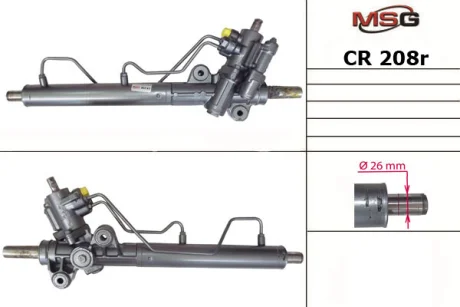 Рульова рейка з ГУР відновлена Chevrolet Epica 06-14, Chevrolet Evanda 04-06, Chevrolet Epica 04-06 для Chevrolet, Daewoo MSG CR208R фото товару