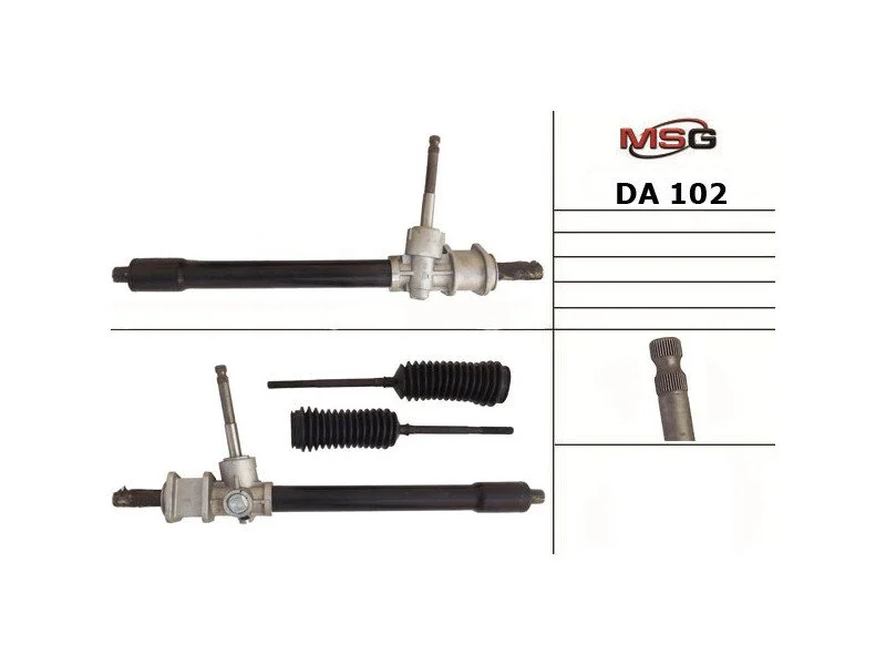 <strong>Рульова рейка без ГУР нова Daewoo Matiz 98-11 MSG DA 102 (фото 1)</strong>